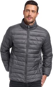 <b>Men's</b> Lightweight Packable Puffer Jacket Waterproof Winter Hood Jacket Custom Packable Quilted Puffer Jacket With Storage <b>Pouch</b> - Product Image 2
