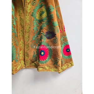 Chaqueta de Algodón con Bordado Floral a Mano, Estilo Boho para Mujer, Manga Larga, Cuello Camisero, Ropa de Otoño - Product Image 5