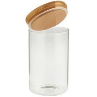 Pot en verre borosilicate résistant à la chaleur avec couvercle hermétique en silicone pour le rangement dans le garde-manger de la cuisine