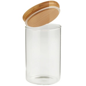 Heat Resistant Borosilicate Glass Jar with Silicone Seal Lid Airtight Storage <b>Container</b> for Kitchen Pantry - Product Image 3