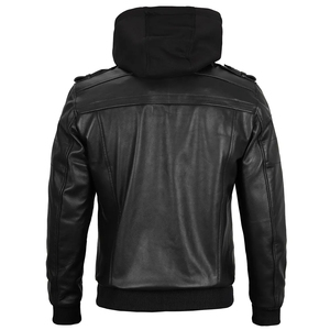 Plain High Street Men's <b>Gothic</b> Biker <b>Jacket</b> Punk Leather Coat Winter Eco-friendly Silver Skull Cross Hardware Slim Fit Stand - Product Image 5