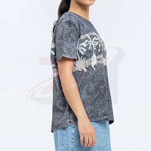 เสื้อยืดคอกลมโอเวอร์ไซส์สำหรับผู้หญิง ZM ทรงหลวม แขนสั้น สีพื้น เรียบง่าย สวมใส่สบาย ผลิตจากผ้าฝ้าย 100% ระบายอากาศได้ดี เนื้อผ้าถัก - Product Image 2