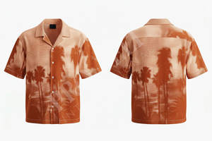 Chemise décontractée d'été à manches courtes, personnalisée avec impression par sublimation, légère, idéale pour les vacances à la plage - Product Image 6