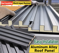 Abri de voiture moderne en tuiles de type Grande Muraille - Structure manuelle en alliage d'aluminium, résistant au vent et durable pour parking en extérieur
