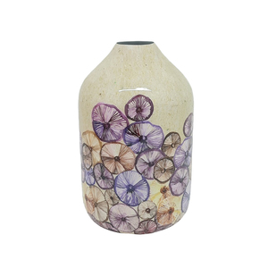 Jarrón de Metal Decorativo con Diseño de Flores y Hojas, Acabado Esmaltado, para Decoración del Hogar y Bodas - Product Image 2