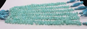 AAA Natural Amazonite Faceted Pear Beads 6x8-7x9MM Amazonite Gemstone Beads 6 Inch Strand Faceted Amazonite Pear Shape Beads - Product Image 6