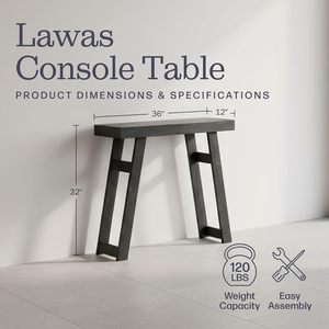 Solid <b>Wood</b> Console <b>Table</b> Modern Farmhouse <b>Small</b> Entryway <b>Table</b> - Easy Assembly Living Room Furniture for Behind The Couch - Product Image 4