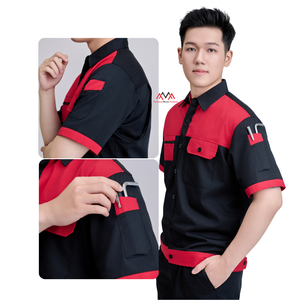 Tùy Chỉnh Người Đàn Ông Của Workwear Phù Hợp Với Thoáng Khí & Bền Rửa Xe Hàn Đồng Phục Fmf Nhà Máy VN Tùy Chỉnh Thiết Kế Áo Sơ Mi/Quần Set - Product Image 2