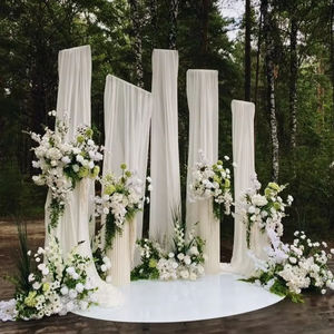 LANJO Rideaux de plafond multicolores style romantique en mousseline transparente pour décoration de mariage, réception et fête d'anniversaire - Product Image 1