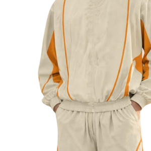 Conjunto Deportivo de Forro Polar para Hombre, Chaqueta con Cierre Completo y Cuello Alto, Pantalones de Pierna Recta, Corte Holgado, Informal, de Invierno, Dos Piezas - Product Image 5