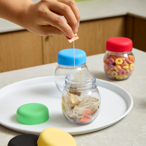 Contenitori per Alimenti in Tritan PP con Coperchi Colorati in Plastica, per la Conservazione della Freschezza, Senza BPA, Adatti a Microonde e Congelatore, Durevoli e Non Tossici - Product Image 4
