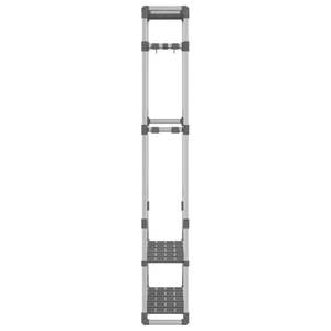 Porte-vêtements en aluminium argenté à 3 niveaux 23,2''x11,4''x75,6'' – Étagères et rails à vêtements durables et élégants - Product Image 4