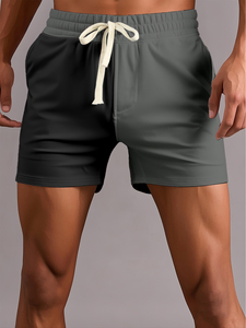 Men's 100% Cotton Breathable Drawstring Closure Mid Waist Casual Shorts - Product Image 5