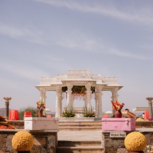 Elegance Indian Theme Mandap For Destination <b>Weddings</b> Marble Theme Outdoor <b>Wedding</b> - Product Image 2