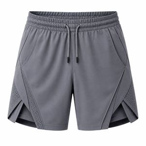 Shorts de sport pour homme, écologiques, couleur unie, séchage rapide, respirants, anti-plis, avec cordon de serrage à la taille et poches - Product Image 5