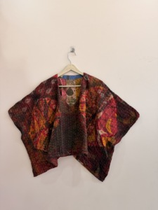 Women's Bohemian <b>Patchwork</b> Blouse Short Sleeve O-Neck Loose Fit Cotton Top All Seasons Washable Stitched Design - Product Image 5