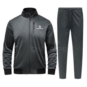 Ensemble de survêtement léger pour homme, veste à fermeture éclair intégrale, pantalon de jogging, vêtements de sport, tenue d'entraînement, logo personnalisé, streetwear - Product Image 5