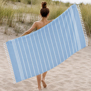 Serviette Fouta Hammam Moderne 100% Coton Teint en Fil Écologique avec Logo Personnalisé 90x180 cm – Meilleur Design, Qualité Supérieure au Meilleur Prix. - Product Image 5