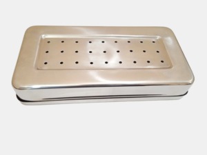 Boîte de rangement autoclavable en acier inoxydable de qualité supérieure pour instruments dentaires, stérilisation manuelle, chirurgical, par Mahfooz Instrument - Product Image 4
