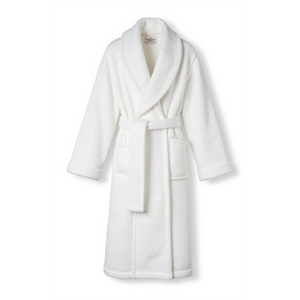 <b>Women's</b> Full Length Terry Robe Drawstring Solid Color Loose Fit Casual Wear 100% Cotton Breathable <b>Thermal</b> Long Sleeves Winter - Product Image 1