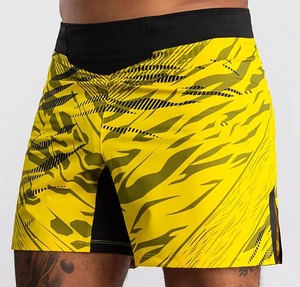 Shorts MMA pour hommes, imprimé abstrait, coupe athlétique, tissu respirant en polyester, vêtements de sport - Product Image 3