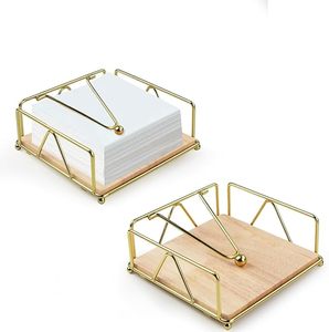 Porte-serviettes moderne en métal doré pour table – Distributeur vertical de mouchoirs en papier Art Déco de luxe, élégant et autoportant - Product Image 3