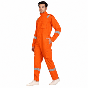 Overol de Seguridad Reflectante Naranja de Alta Visibilidad, Ropa de Trabajo Industrial, Traje Protector, Mono de Seguridad Premium para Hombre - Product Image 1