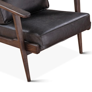 Sillón Moderno Tapizado en Cuero PU con Estructura de Madera, Respaldo Completo, Diseño Ergonómico para Muebles de Sala de Estar y Hotel - Product Image 5