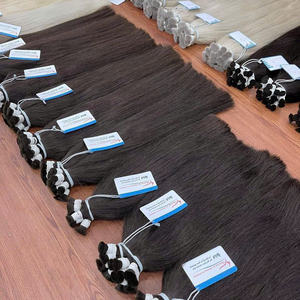 Top haute qualité en vrac cheveux colorés naturels droits/ondulés/bouclés extensions de cheveux humains cheveux russes - Product Image 3