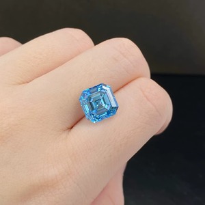 เพชร CVD 3CT ทรง Asscher สีน้ำเงินแฟนซี VVS2 รับรองโดย IGI คุณภาพการเจียระไน 3EX สำหรับผู้ค้าส่งและผู้นำเข้าเพชร - Product Image 6