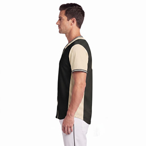 Maillot de baseball respirant pour hommes, maillot de baseball boutonné pour hommes, maillots de baseball à col en V pour hommes, maillot de baseball en polyester pour hommes - Product Image 3