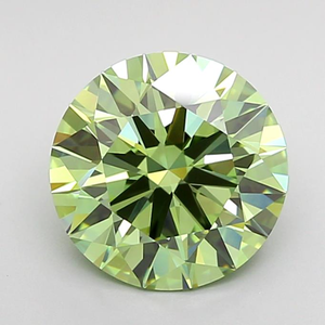 Diamant rond vert de 1 carat, coupe exquise, rare, de couleur fantaisie, brillant, diamant non monté pour des créations de bijoux de luxe sur mesure - Product Image 5