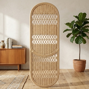Nuevo Panel Decorativo de Pared de Ratán Minimalista Moderno al por Mayor, Cabecero Tejido, Separador de Ambientes, Estilo Boho Chic, Lujo para Bodas, Decoración Interior del Hogar - Product Image 4