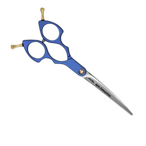 Curved Professional <b>Dog</b> Grooming <b>Scissors</b> in Blue High-Quality VG10 Steel Pet Shears for <b>Dogs</b> and Cats Hair Cutting Adjustable - Product Image 5
