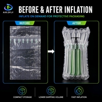 AIR.DFLY Sac à colonnes d'air personnalisé en forme de Q à 6 colonnes, coussin gonflable antichoc PA+PE pour l'emballage et l'expédition de flacons cosmétiques