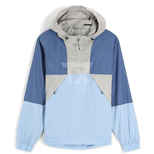 Customizable Canvas Stand Collar Men's Casual Zippered <b>Waterproof</b> Windbreaker Hooded <b>Jacket</b> for Autumn Outdoor Use - Product Image 1