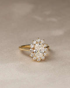 IGI Lab Grown Oval Cut Diamant Vintage 14k Jaune Mariage/Bague de fiançailles Unisexe Fine Or Blanc Anniversaire Fête-Digne - Product Image 3