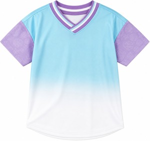 Maillot de baseball rose pour filles, manches courtes, boutons sur le devant, couleur unie, polyester, coupe classique, vêtements toutes saisons, Orha International - Product Image 3