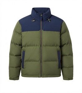 Blouson matelassé à capuche pour homme, tendance 2026, couleur unie, manteau d'hiver, fermeture éclair, rembourrage en polyester, style décontracté, coupe classique - Product Image 4