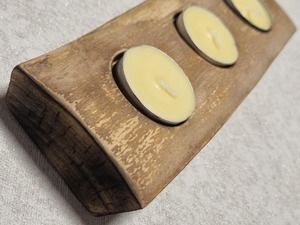 Portavelas de Madera Tipo Cuenco - Hecho a Mano con Grabado y Colores Personalizados, Decoración de Alta Calidad para el Hogar, Venta al por Mayor para Navidad - Product Image 2