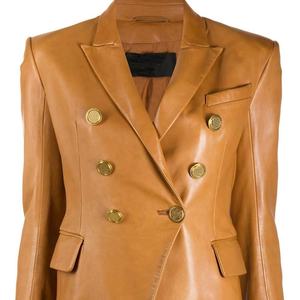 แจ็กเก็ตมอเตอร์ไซค์หนังแกะแท้สำหรับผู้หญิงเข้ารูประบายอากาศได้ - Product Image 1