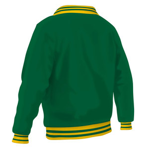 Chaqueta Varsity Azul para Hombre con Ribete Azul Claro, Cierre de Cremallera, Bolsillos Delanteros, Estilo Preppy, Corte Regular, Invierno, Vintage - Product Image 6