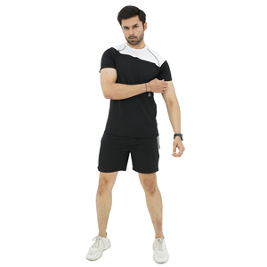Ensemble T-shirt et short d'été en coton premium pour homme, léger, respirant, décontracté, avec personnalisation de la marque - Product Image 5