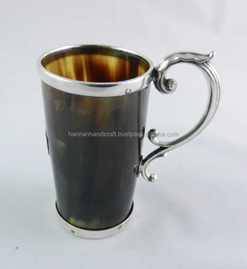 Mug en corne de buffle fait main, nouveau design, haute qualité, cadeau de Noël, mug en corne de Viking pour la table, le bar à bière - Product Image 2