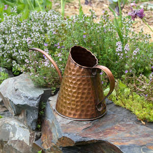 Arrosoir en cuivre martelé élégant Design durable en métal maison jardin extérieur outil de soin et de plantation de fleurs - Product Image 5