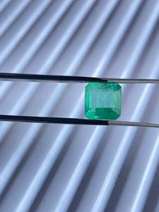 Pierre précieuse naturelle en émeraude taillée en octogone, pierre précieuse verte pour la fabrication de bijoux fins, cadeau - Product Image 2