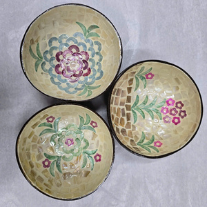 ชามมะพร้าวเคลือบสารเคลือบเงาหอยมุกแบบใช้แล้วทิ้งพลาสติกสำหรับจัดแสดงอาหารใช้ตกแต่งโดยตรงจากโรงงานเป็นมิตรกับสิ่งแวดล้อม - Product Image 6