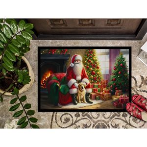 Labrador Retriever Santa Claus Doormat 18H X 27W <b>Indoor</b> Outdoor Non-Slip Low Pile Rug for Entryway Washable Front <b>Door</b> <b>Mat</b> - Product Image 3