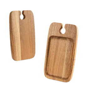 Bandeja de Madera con Acabado de Aceite, Estilo Moderno y Minimalista, Portavasos Individual Portátil, Estante de Almacenamiento para Cocina, Desayuno, Comida para Bebés - Product Image 1