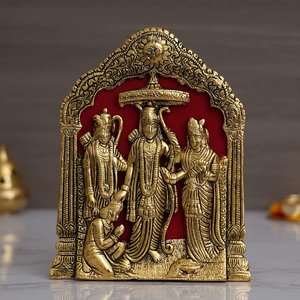 Estatua de Metal del Dios Ram Darbar de JaipurCrafts, Murti de 9 Pulgadas para Decoración del Hogar u Oficina, Adorno para Ramadán - Product Image 1